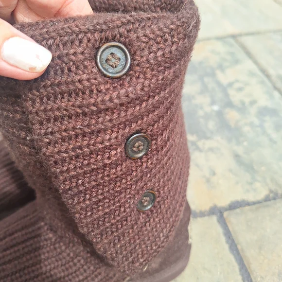 UGG Brown Knit Convertable Boots  Size 7 Good Condition!! - Picture 9 of 15